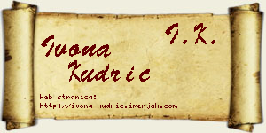 Ivona Kudrić vizit kartica